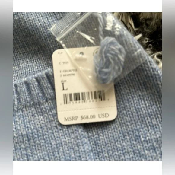 NWT Free People Viola Stylish Blue Knit Skirt L - Picture 7 of 8